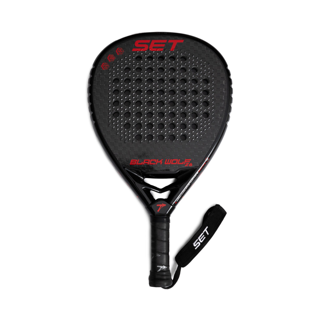SET Black Wolf 26 padel racket, front view
