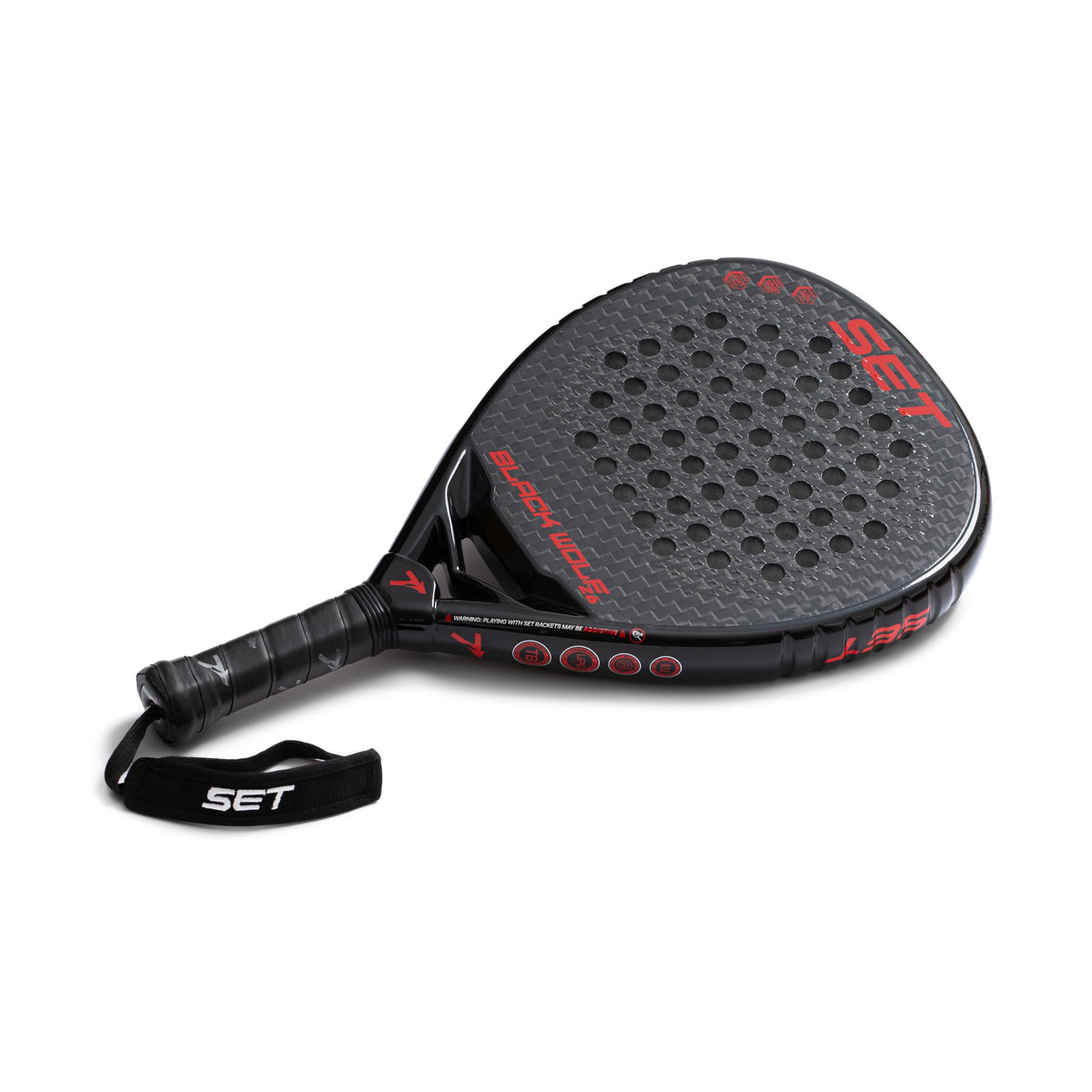 SET Black Wolf 26 padel racket, lying flat